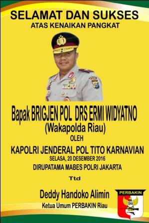 Sesuaikan Status Polda, Kapolda dan Wakapolda Riau Naik Pangkat